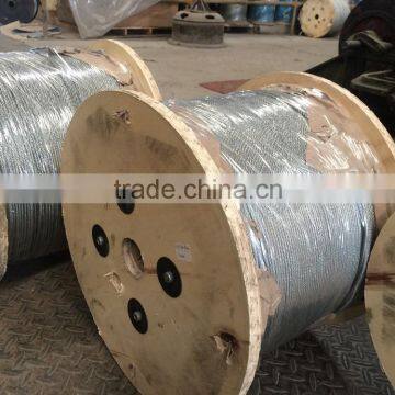 4X31SW+FC 8.6mm galvanized Steel wire rope for temporarily