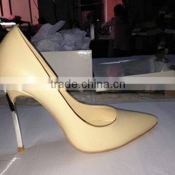 China Women Shoes Factory 2016 High Heels Silver Metal Heels Logo Free Change Color Allowed Factory Direct Sexy Stiletto Shoes photo-2