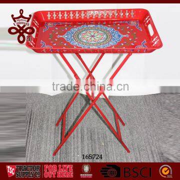 Metal Coffee Tray Folding Side Table Rectangle TV Tray Tables