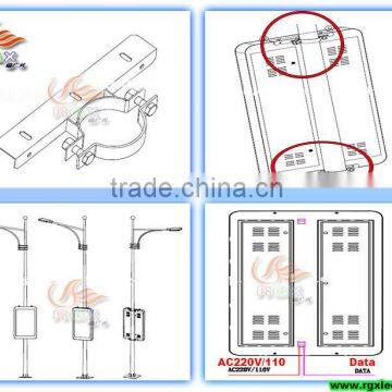 RGX P3 P4 P5 P6 P8 P10 Outdoor Street Pole Scrolling Light Box Advertising Display photo-2