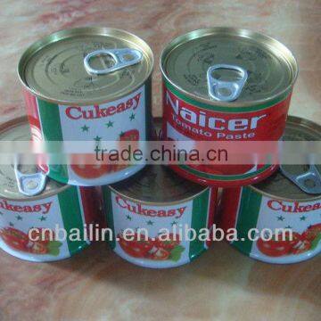 210gx48tins natural flavor tomato paste,easy open concentrated tomato paste