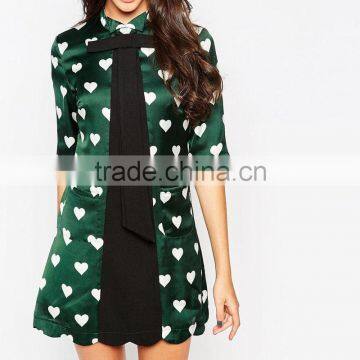 Angelababy women sateen frocks design dress for apparel suppliers