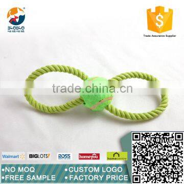 Factory price with high quality rope toy with cotton knots