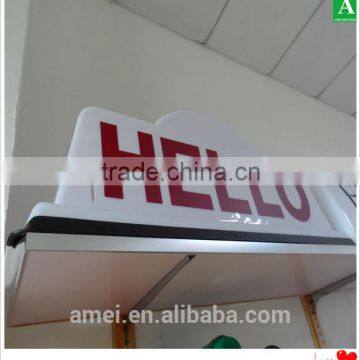 White PMMA /PC Plastic LED Light Taxi Top Box Vacuum Forming photo-3