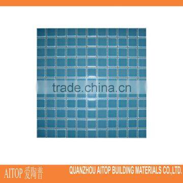 30x30cm chip combination glass mosaic flooring tile for bathroom