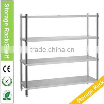 BN-R02 4 Tier Stainless steel floor storage food display rack