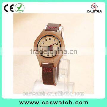 Delicate Rosewood concise style watch, build your own brand wooden men's watch, wood case with matte genuine leather strap watch