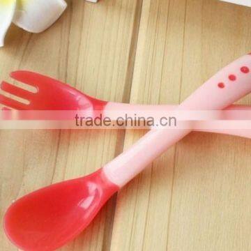 C081 Silicone Part Special Color Changing Baby Spoon photo-2