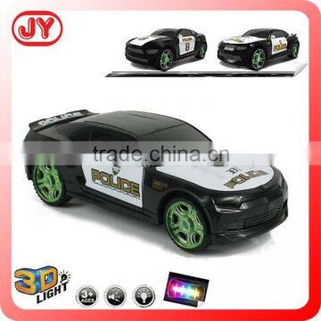 Hot sale police electric toy car with 3d flashing light