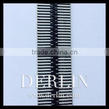 Zebra Animal Print Tape Black and White Delrin Zipper photo-2