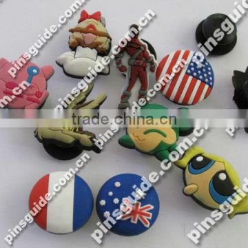 Supply High Quality Custom Soft PVC Shoe Charm For Kids Shoe Decoration