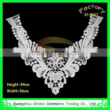 High quality fashion polyester embroidery design fake neckline lace collar