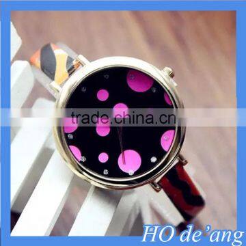 HOGIFT 2016 new design dot watch lovely watch sliver watch