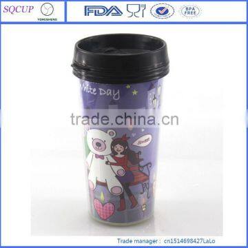Newest Double Wall Plastic Starbucks Mug With Removable Paper Inside and With Handle or no Handle photo-4