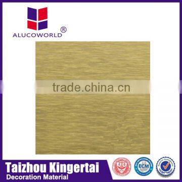 Newest Alucoworld hot sale exterior wall brushed design textured aluminum sheet aluminium composite panel