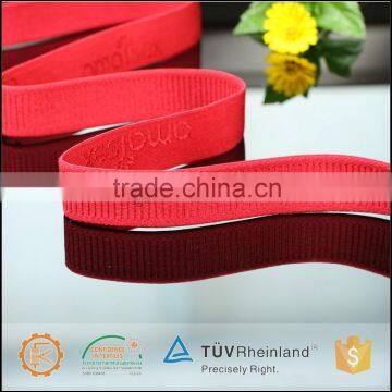 Red spandex elastic band with customized logo