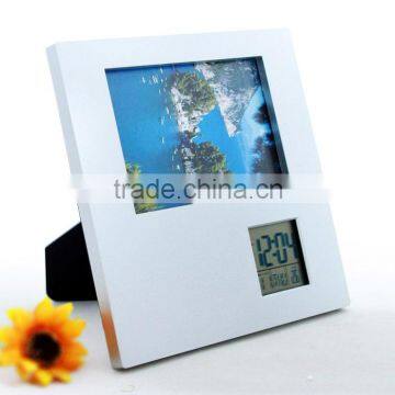 fashion white acrylic digital watch display with photo