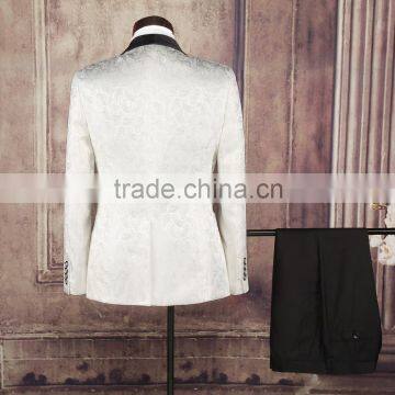 2016 Apparel High Quality Clothing Manufacturers OEM White Racking Pattern Formal Wedding Frock Wear Mans Suit Quality Choice photo-2