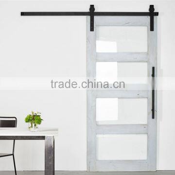 4 Glass Paneled Modern Door (Industrial Barn Door) and hardware