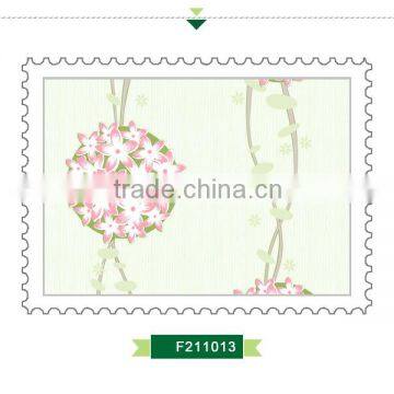 Economic Foaming Non Woven Wallpaper, Orange Country Blossom Wall Sticker for Kindergarten , Sound-absorbing Wall Decor Shop photo-3