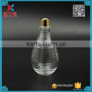 Unique 140ml clear glass aroma diffuser bottle