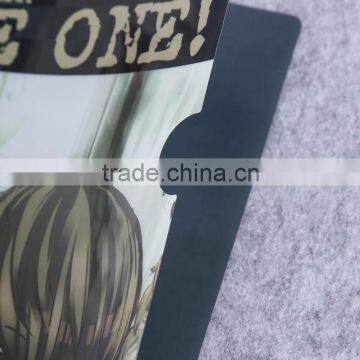 Full Color Printing Single Page Plastic pp Foldable File Holder l Shape File Folder Sheet Protector Folder photo-3