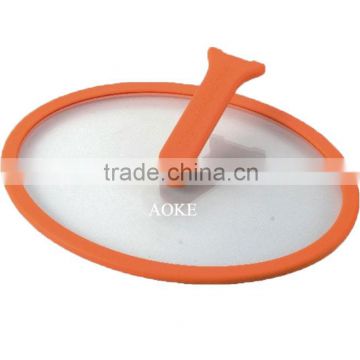 OEM manufacturer sell directly orange silicone adjustable cooking pot lid