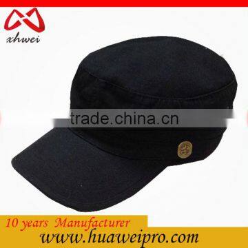 China Headwear Custom New Design Fashion Unisex Flat Roof Military Hat Oem Bush Hat Baseball Field Cap