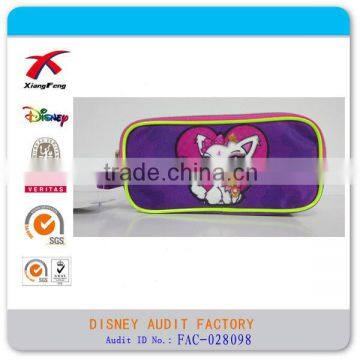 1 of 4 pcs sets cute heart violet cat pencil bag for children