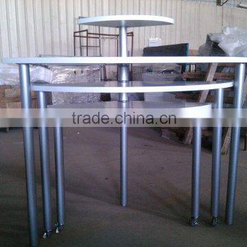 customized height adjustable standing desk for shop display