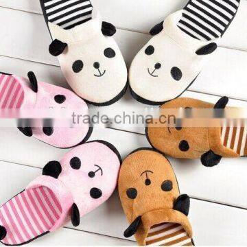 plush slipper/cheap baby animal shoes/panda plush slippers