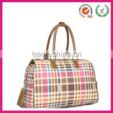 Ladies pvc colorful crossed travel shoulder bag