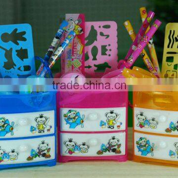 School/Office Cartoon Stationery/Gift Pen/pencil Holder/Container/Box Set For Children/Students/kids(6 pieces set)