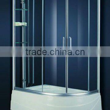 Fan-shape Large Frame Aluminum Sliding Bathroom Doors Shower Door (KT6043R)