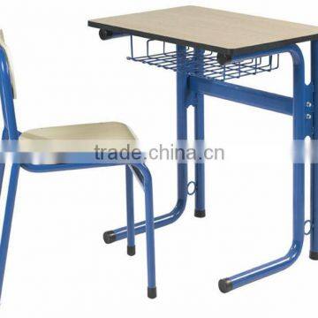 Student desk and attached chair/Single school desk and chair/School desk and chair for sale