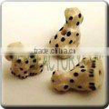 Ceramic small animal shape bead - Cute little Dalmatian Dog