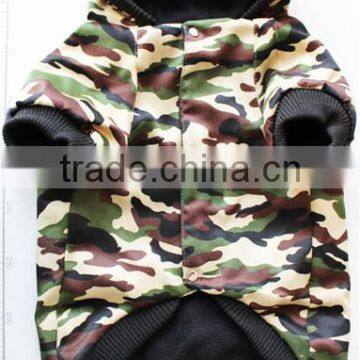 camouflage Pet hooded outwear clothes / double layer Europe design high quality dog camo surcoat