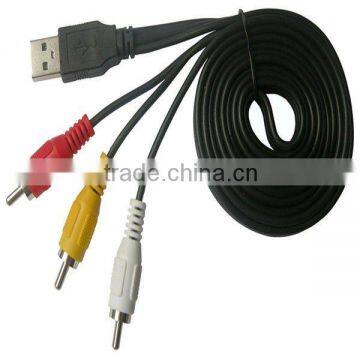 usb 2.0 to 3rca cable /usb to 3.5mm jack audio cable