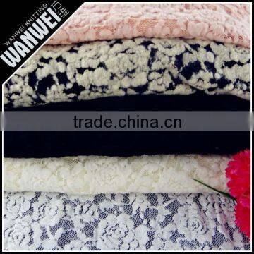 Double Color Printed Suede Fabric for Beach Casual Clothing Wholesale Nylon Spandex Cotton Lace Fabric T-015 photo-3