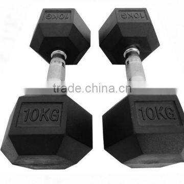 Crossfit Rubber Coated hex dumbbells