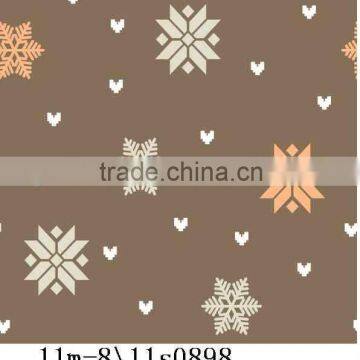 super soft snowflake print flannel fleece fabric