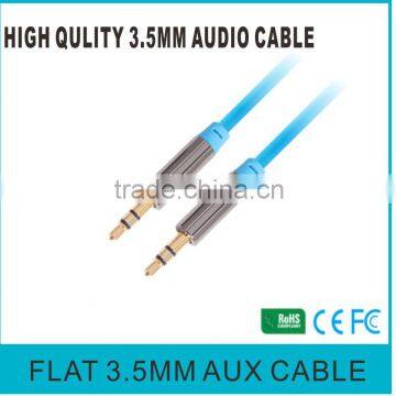 3.5mm male to 3.5mm male Noodle Audio Extension Aux Cable Lead for PC Laptops, Smart phones, Tablets