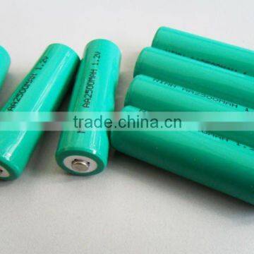 2500mah AA nimh rechargeable battery AA rechargeable ni-mh battery 1.2v