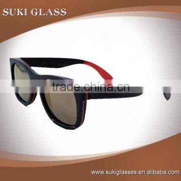 OEM design wholesale laminated wood eyeglasses with polarized lens