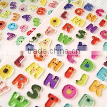 Fashion Letter window gel jelly sticker