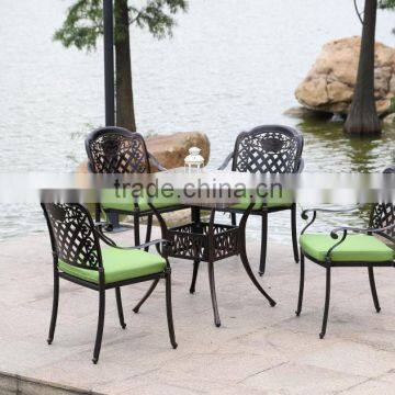 cast aluminum furniture/cast aluminum patio furniture with marble table face