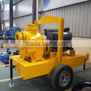 Trailer mounted type self priming sewage pump