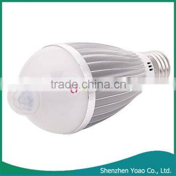 E27 9W 3000K PIR Inductive led light bulb wholesale Warm
