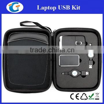 Leather USB Travel Set Accessories Kit