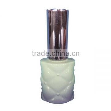 lovely hot sale nail polish bottle designed with shiny purple cap, UV soak off nail polish gel lacquer bottle